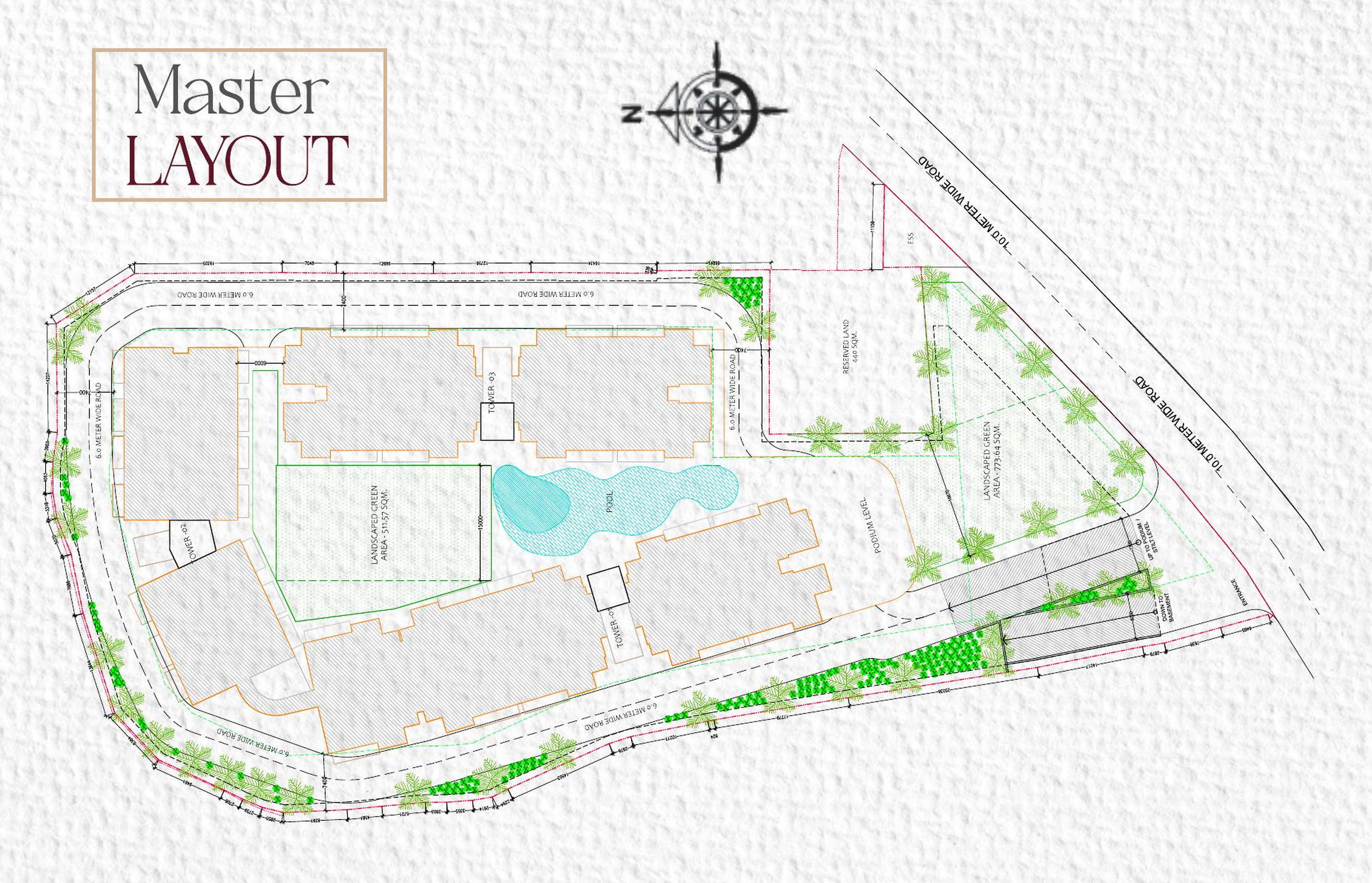 Premium 2 BHK Homes: site plan master layout 01