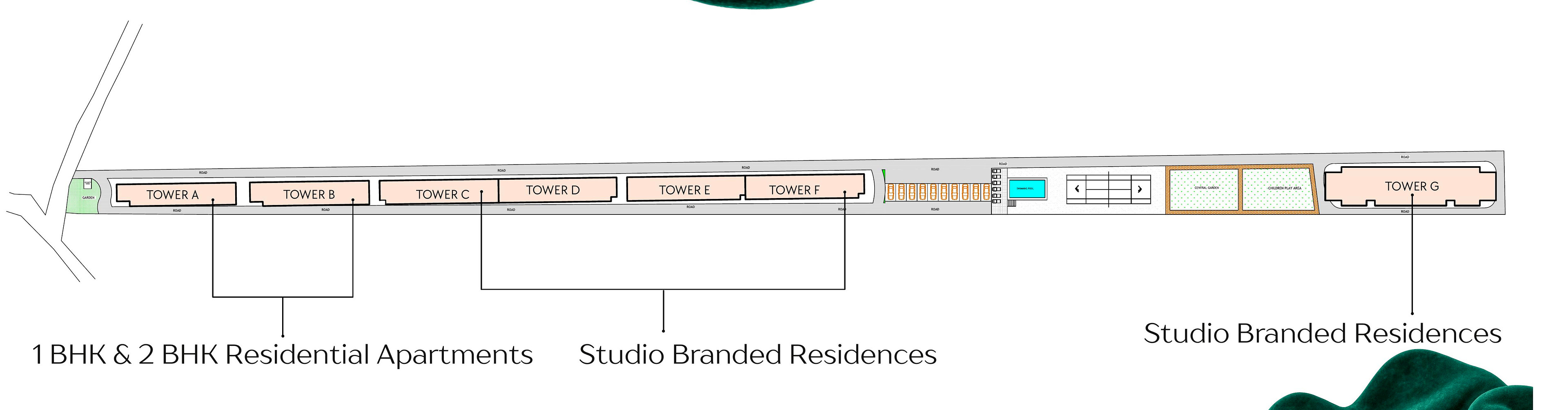 Premium Studio Apartment: site plan master layout 01