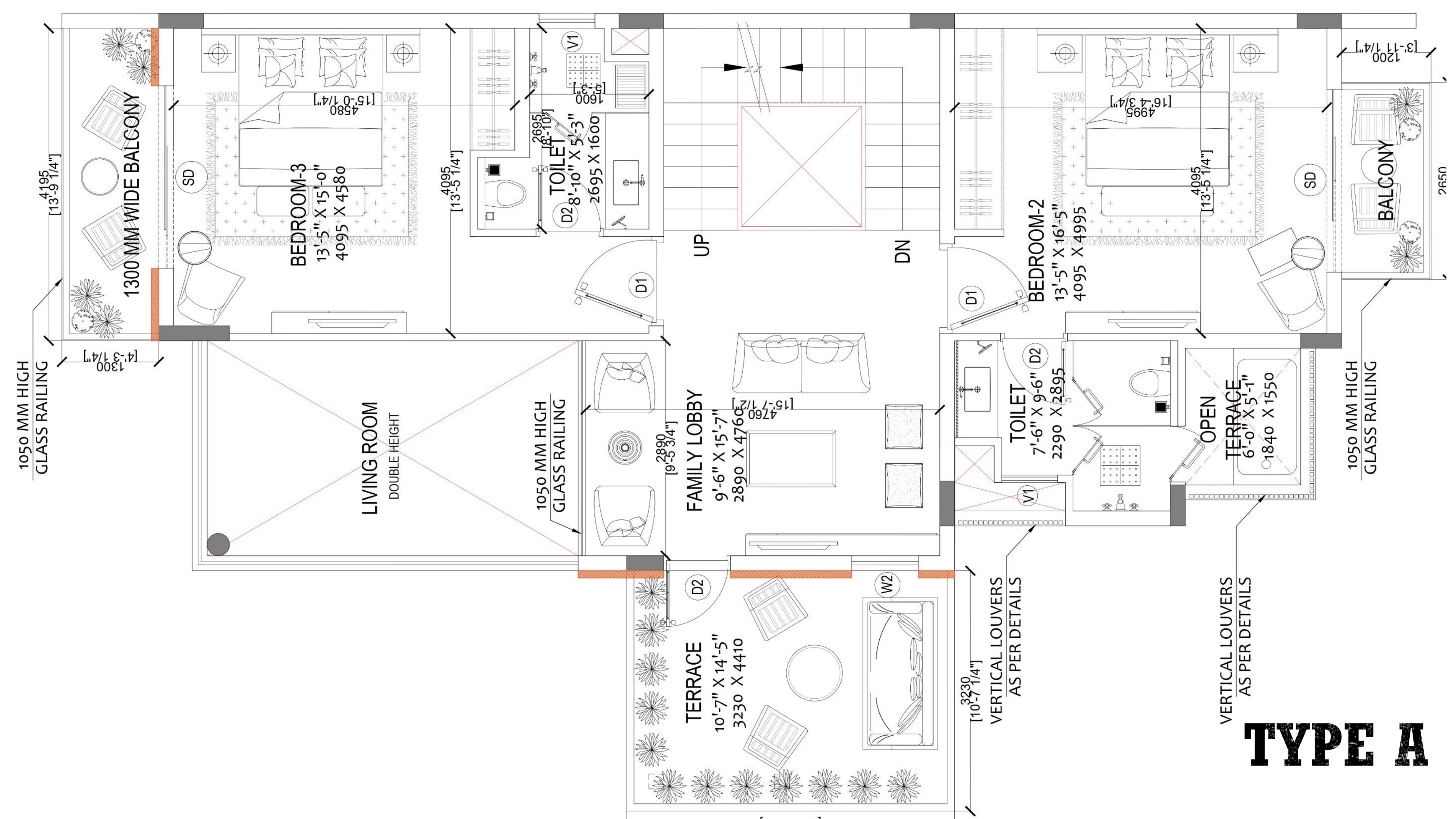 5 BHK Modern Villa: 08 floor plan first updated