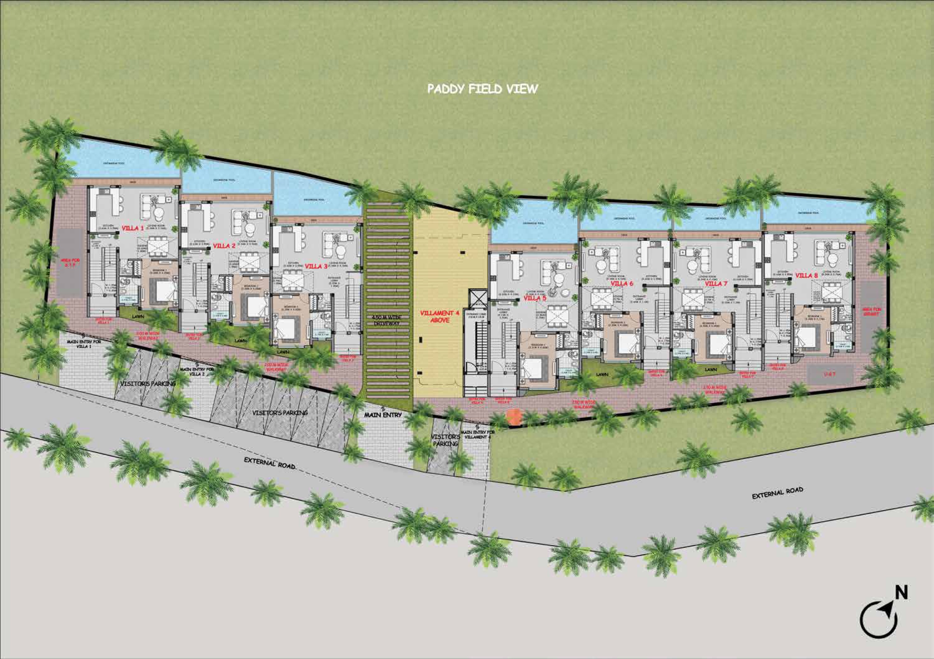 3 BHK Field View Villa: 01 azul paradiso site plan high res